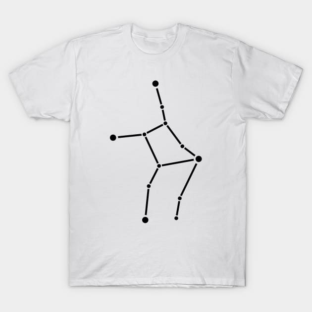 Star Pattern - Virgo (Black) _012 T-Shirt by StarGazerDesign